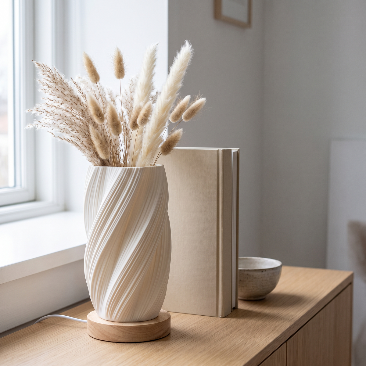 Nela – USB-drevet vaselampe med dimmer