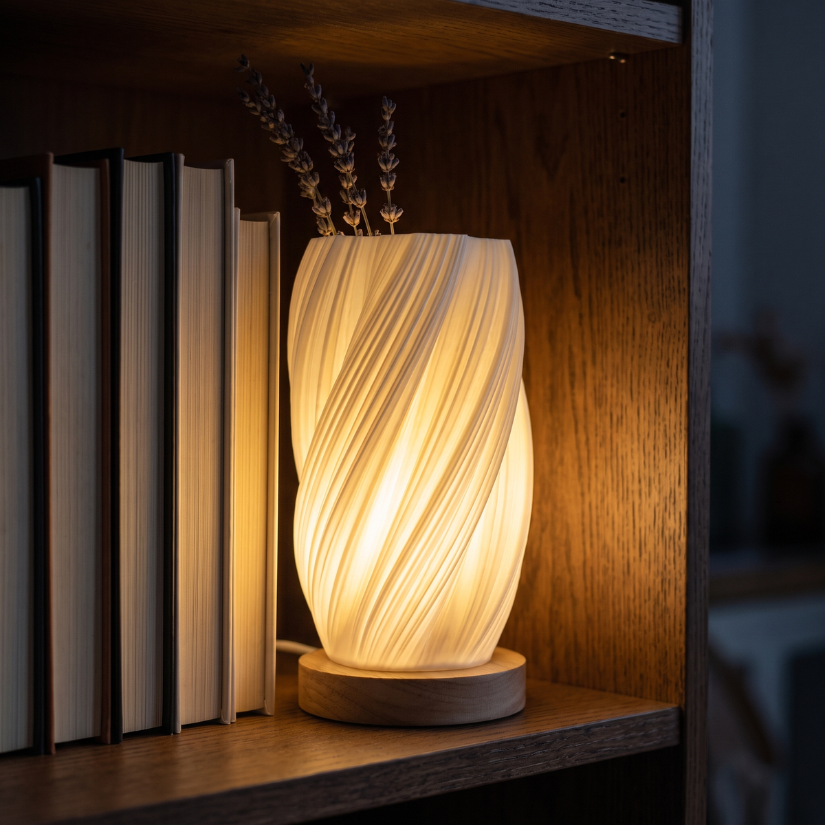 Nela – USB-drevet vaselampe med dimmer